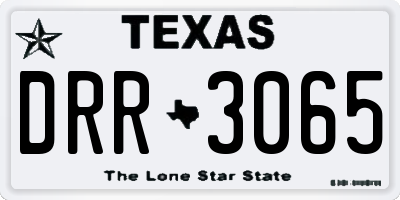 TX license plate DRR3065