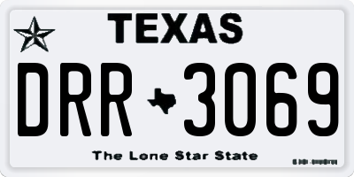 TX license plate DRR3069