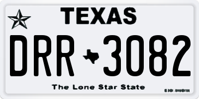 TX license plate DRR3082