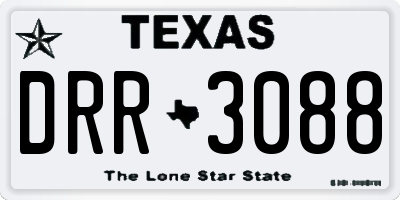 TX license plate DRR3088