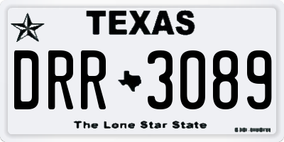 TX license plate DRR3089