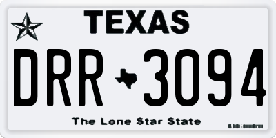 TX license plate DRR3094