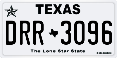 TX license plate DRR3096