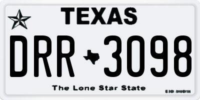 TX license plate DRR3098