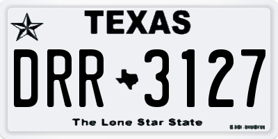 TX license plate DRR3127