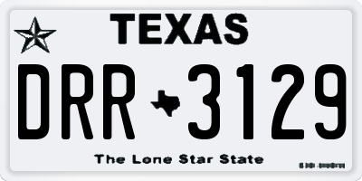 TX license plate DRR3129
