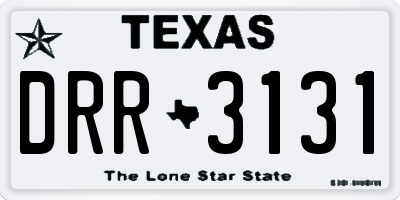 TX license plate DRR3131