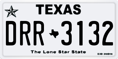TX license plate DRR3132