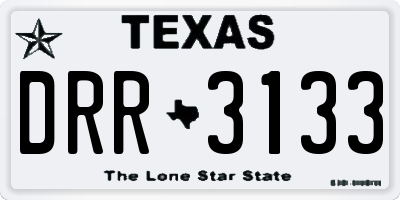 TX license plate DRR3133