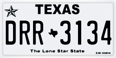 TX license plate DRR3134