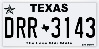 TX license plate DRR3143