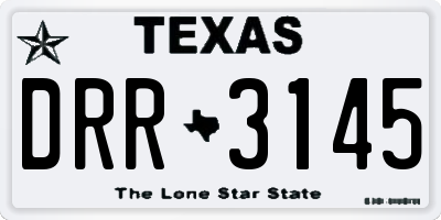 TX license plate DRR3145