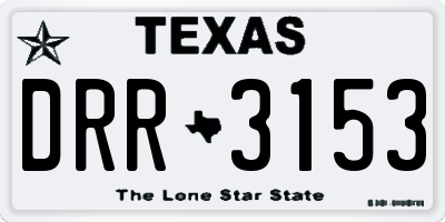 TX license plate DRR3153