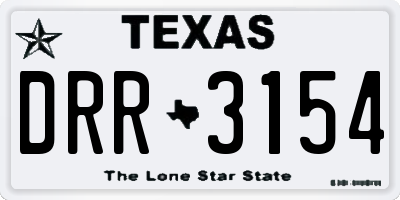 TX license plate DRR3154