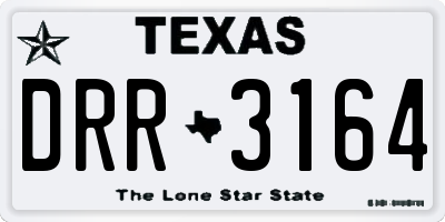 TX license plate DRR3164