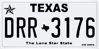 TX license plate DRR3176