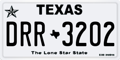 TX license plate DRR3202