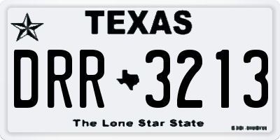 TX license plate DRR3213