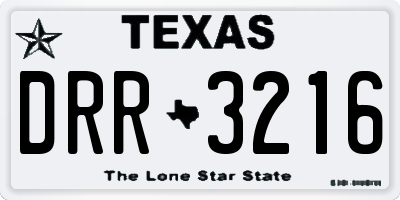 TX license plate DRR3216