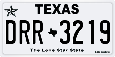 TX license plate DRR3219