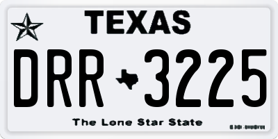 TX license plate DRR3225