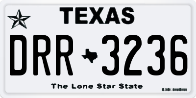 TX license plate DRR3236