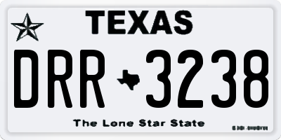 TX license plate DRR3238