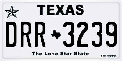 TX license plate DRR3239