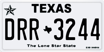 TX license plate DRR3244