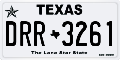 TX license plate DRR3261
