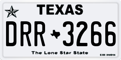 TX license plate DRR3266