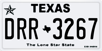 TX license plate DRR3267