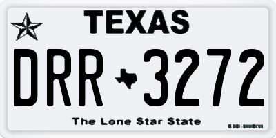 TX license plate DRR3272