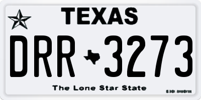 TX license plate DRR3273