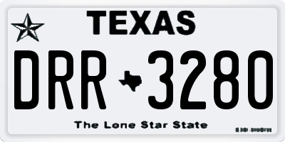 TX license plate DRR3280