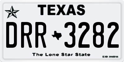 TX license plate DRR3282