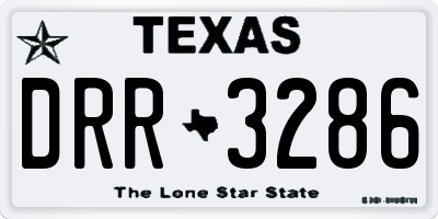 TX license plate DRR3286