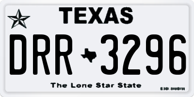 TX license plate DRR3296
