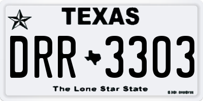 TX license plate DRR3303