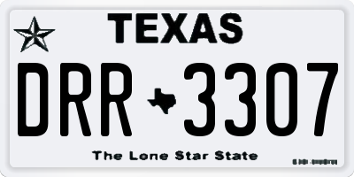 TX license plate DRR3307