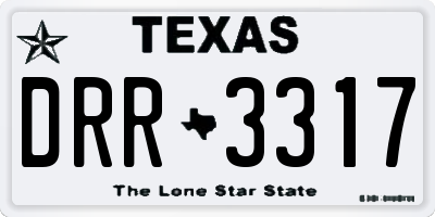TX license plate DRR3317
