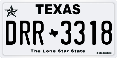 TX license plate DRR3318