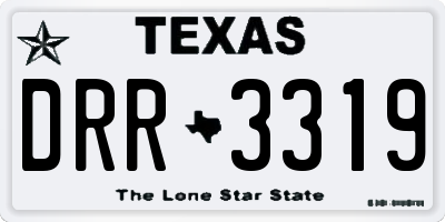 TX license plate DRR3319