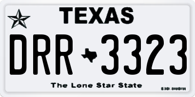 TX license plate DRR3323