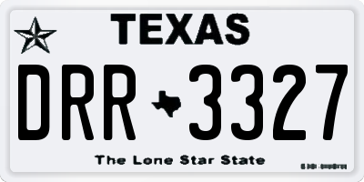 TX license plate DRR3327