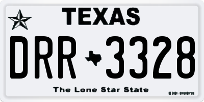 TX license plate DRR3328