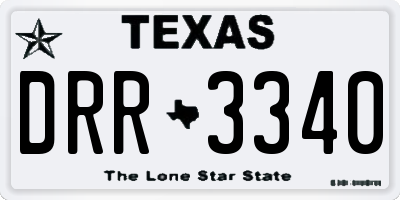 TX license plate DRR3340