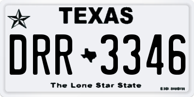 TX license plate DRR3346