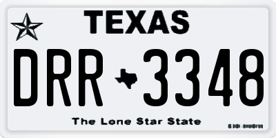 TX license plate DRR3348