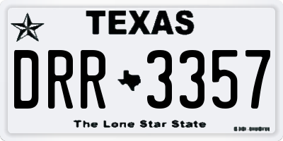 TX license plate DRR3357